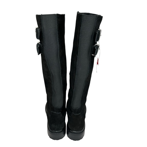 Reagan Waterproof Knee High Lug Boot in Black Suede 7.5 - Picture 9 of 14